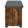 vidaXL Banco de Hall com almofada Carvalho Defumado 100 x 38 x 46 cm