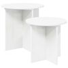 vidaXL Conjunto de mesas de apoio 2 pcs Madeira engenheirada