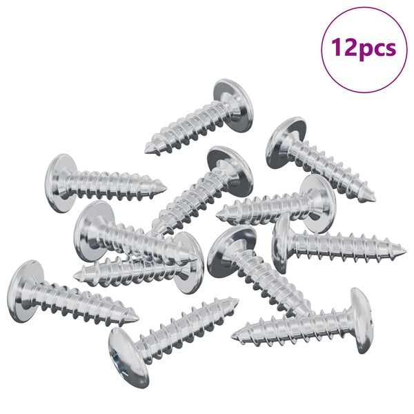 vidaXL Parafuso 12 pcs Prateado M4 x 16 mm A&ccedil;o