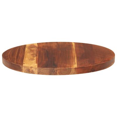 vidaXL Tampo de mesa redondo madeira de acácia maciça 25-27 mm 40 cm