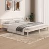 vidaXL Estrutura de cama super king 180x200 cm pinho maci&ccedil;o branco