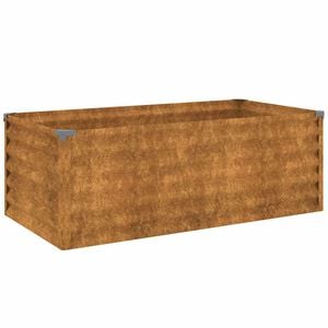 vidaXL Canteiro elevado de jardim 100x50x36 cm A&ccedil;o Corten