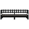 vidaXL Sofá-cama de puxar 2x(90x200) cm pinho maciço preto