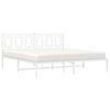 vidaXL Estrutura de cama com cabeceira 183x213 cm metal branco