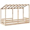 vidaXL Cama infantil com telhado 75x190 cm madeira de pinho maci&ccedil;a