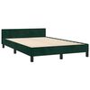 vidaXL Estrutura de cama sem colch&atilde;o 120x200 cm veludo verde-escuro