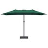 vidaXL Guarda-sol de Jardim Verde 385 x 209 x 244 cm tecido