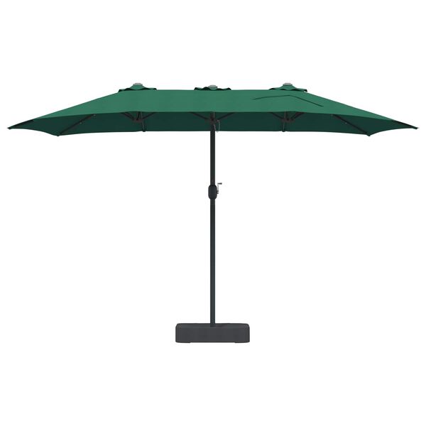 vidaXL Guarda-sol de Jardim Verde 385 x 209 x 244 cm tecido