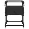 vidaXL Mesa de cabeceira 40x40x55 cm derivados de madeira preto
