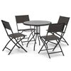 vidaXL 5 pcs conjunto de jantar para exterior a&ccedil;o