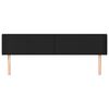 vidaXL Cabeceira de cama c/ abas couro artificial 203x16x78/88cm preto