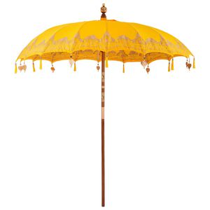 vidaXL Parasol Balin&ecirc;s Amarelo 215 x 215 x 260 cm
