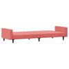 vidaXL Sof&aacute;-cama de 2 lugares veludo rosa