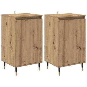 vidaXL Buffet 2 unid. Carvalho Artesanal 40 x 35 x 70 cm