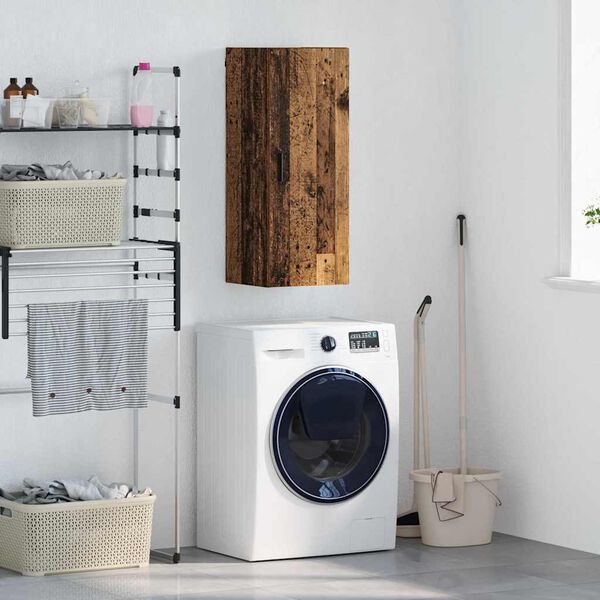 vidaXL Arm&aacute;rio de parede Madeira Antiga 34,5 x 34 x 90 cm