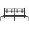 vidaXL Estrutura de cama com cabeceira 193x203 cm metal preto