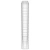 vidaXL Muro gabi&atilde;o com tampas a&ccedil;o galvanizado 100x20x150 cm