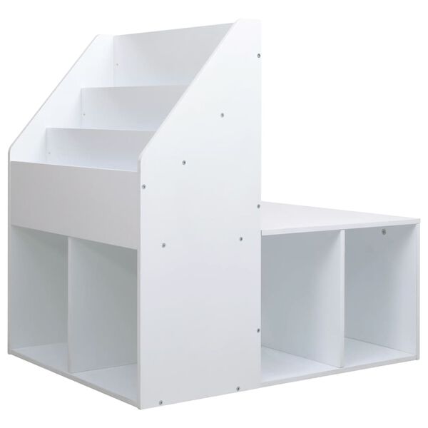 vidaXL Arm&aacute;rio infantil com banco 60x78x78 cm MDF branco