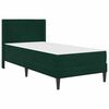 vidaXL Estrutura da Cama com colch&atilde;o Verde Escuro 80 x 200 cm Veludo