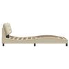 vidaXL Estrutura de cama sem colch&atilde;o Hvar 80x200 cm creme