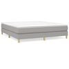 vidaXL Estrutura de cama com molas 180x200 cm tecido cinzento-claro