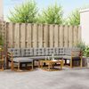 vidaXL Conjunto de Sof&aacute;s para Exterior 8 pcs Cinza Natural e Claro