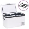 vidaXL Mala t&eacute;rmica com pega e adaptador 18 L PP e PE preto/branco