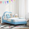 vidaXL Estrutura de Cama Infantil com Cabeceira Azul 80 x 160 cm PU
