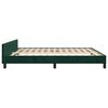 vidaXL Estrutura de cama c/ cabeceira 180x200 cm veludo verde-escuro