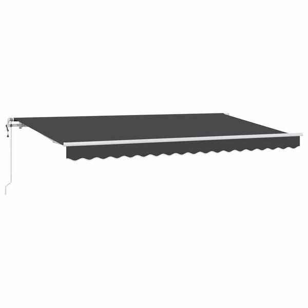 vidaXL Toldo Retr&aacute;til Antracite 350 x 200 cm tecido