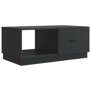vidaXL Mesa de centro Preto 90 x 50 x 37 cm Derivados de Madeira