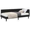 vidaXL Estrutura de Cama de Canto com Colch&atilde;o 2 pcs Preto Veludo