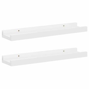 vidaXL Prateleiras de parede 2 pcs 40x9x3 cm branco brilhante