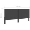 vidaXL Cama boxspring 200x200 cm tecido cinzento-escuro