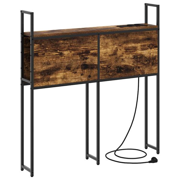 vidaXL Cabeceira de Armazenamento com Esta&ccedil;&atilde;o de Carregamento