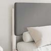 vidaXL Estrutura de Cama com Cabeceira Estofada Cinzento-claro