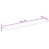 vidaXL Tampo de mesa retangular 160x40x3,8 cm mangueira &aacute;spera maci&ccedil;a