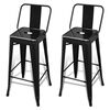 vidaXL Bancos de bar 2 pcs a&ccedil;o preto