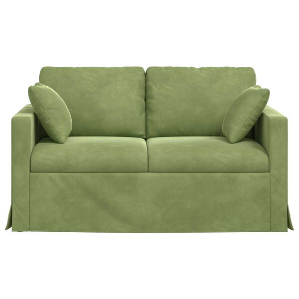 vidaXL Sof&aacute; Verde Claro 138 x 78 x 80 cm Veludo