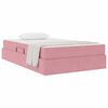 vidaXL Cama com arruma&ccedil;&atilde;o e colch&atilde;o Rosa 120 x 200 cm Veludo
