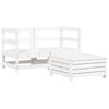 vidaXL 3 pcs conjunto sof&aacute;s de jardim madeira de pinho maci&ccedil;a branco