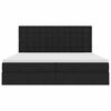 vidaXL Cama com arruma&ccedil;&atilde;o e colch&atilde;o Preto 200 x 200 cm Poli&eacute;ster