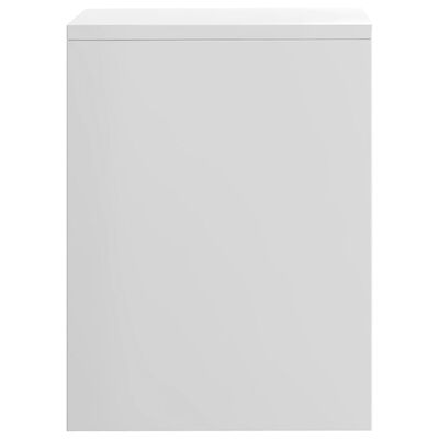 vidaXL Mesas-de-cabeceira 2 pcs 40x30x40cm aglomerado branco brilhante