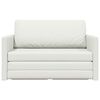 vidaXL Sof&aacute;-Cama 110cm Branco Couro Artificial
