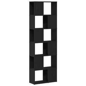 vidaXL Divis&oacute;ria de Ambientes/Estante para Livros em Carvalho Preto 60x24x186 cm