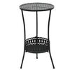 vidaXL Mesa bistr&ocirc; 40x70 cm metal preto