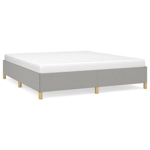 vidaXL Estrutura de cama sem colch&atilde;o 160x200 cm tecido cinzento-claro