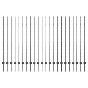 vidaXL Poste de Cerca Embutido 22 unid. Cinzento 200 cm