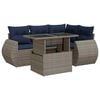 vidaXL 5 pcs conjunto sof&aacute;s de jardim c/ almofad&otilde;es ac&aacute;cia e vime PE