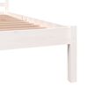 vidaXL Estrutura de cama solteiro 90x190 cm pinho maci&ccedil;o branco
